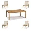 Ver imagem 1 de Conjunto Trama Mesa 220cm + Cadeiras Corda Areia - 60501
