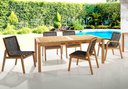 Ver imagem 3 de Conjunto Trama Mesa 220cm + Cadeiras Corda Areia - 60501