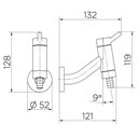 Ver imagem 2 de Torneira para Tanque e Jardim Docol Nova Lóggica 1137806 de Parede Cromada