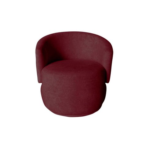 Poltrona Decorativa Beatriz Orgânica Suede Marsala