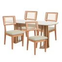 Ver imagem 1 de Conjunto de Jantar Mesa 4 Cadeiras Mdf