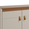 Buffet Aparador Aleppo 4  Portas Pés de Madeira Babus - Freijó / Off White - 5