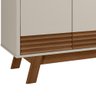 Buffet Aparador Aleppo 4  Portas Pés de Madeira Babus - Freijó / Off White - 6