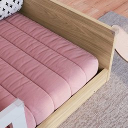 Cama Montessoriana Infantil Solteiro com Grade de Proteção 84 X 195 Cm com Colchão Aveiro Oak - 7