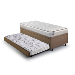 Bicama Box Baú Solteiro Linho Marrom 88x188 com Colchão Hanover Molas Ensacadas Inducol - 9