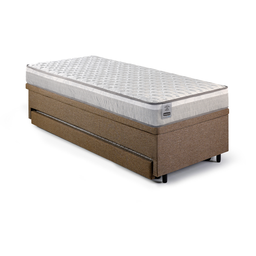 Bicama Box Baú Solteiro Linho Marrom 88x188 com Colchão Hanover Molas Ensacadas Inducol - 10