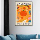 Ver imagem 1 de Quadro Decorativo Poster Flores e Plantas – Valencia-70x50cm:moldura Branca