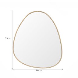 Espelho Orgânico Piedra 79 Cm X 68 Cm Tauari - 2