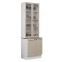 Ver imagem 2 de Kit Balcão + Cristaleira 70 cm Branco-Crema Vik Madesa 02 Branco-Crema