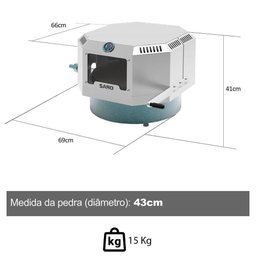 Assador de Pizza Saro Fc40 Compacto Italiano a Gás Glp Diâmetro 40cm - 2