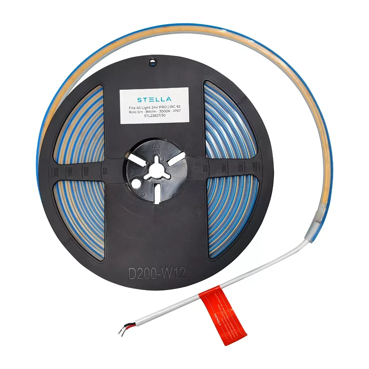 Fita Led Stella All Light 5m 24v Pro 8w/m Ip67 Cob 3000k - 1