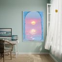 Ver imagem 1 de Quadro Decorativo Oceano Astral-70x50cm:moldura Branca