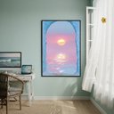 Ver imagem 2 de Quadro Decorativo Oceano Astral-70x50cm:moldura Branca