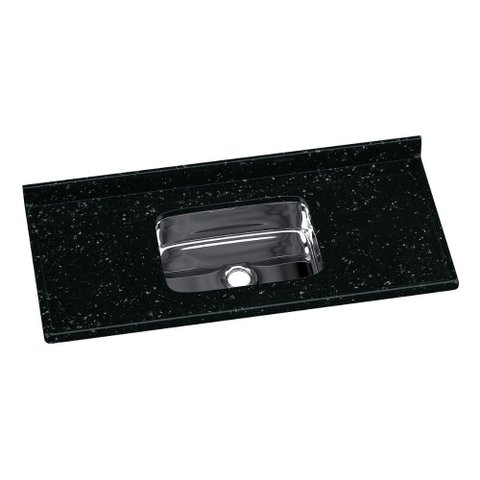 Pia de Cozinha Mármore Sintético 120x55cm com Cuba Aço Inox Multimóveis CR20472 