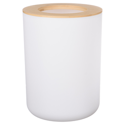 Kit Banheiro Lixeira Porta Sabonete Escova Saboneteira 6 Pçs:Branco - 7