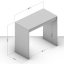 Ver imagem 3 de Mesa Compacta de Estudo Liberdade Branca Politorno