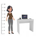 Ver imagem 2 de Mesa Compacta de Estudo Liberdade Branca Politorno