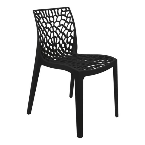 Cadeira Gruvyer Design Cozinha Sala de Estar Jantar Preto