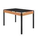 Ver imagem 5 de Conjunto Sala de Jantar Mesa 120cm x 77cm Tampo Vidro com 4 Cadeiras Karina Preto/Fosco/Bege