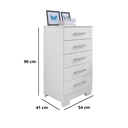 Ver imagem 4 de Penteadeira Camarim Moderna Modulada 11 Gavetas com Espelho:branco