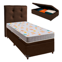 Ver imagem 1 de Kit Cama Box Bau + Cabeceira + Colchão Solteiro D20 - D20 - Inducol