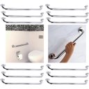 Ver imagem 1 de Alça Barra Apoio 70cm Suporte Anti Queda Kit 12 Uni Banheiro Idoso Gestante Criança Varanda Box Corr