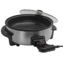 Ver imagem 2 de Panela Multifuncional Elétrica Redonda 30cm Grill Antiaderente Portátil Mangiare 1500w 220v Agratto