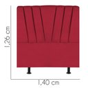 Ver imagem 3 de Cabeceira Estofada Bélgica 140CM Casal Courino Vermelho - D A DECOR