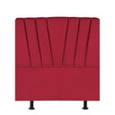 Ver imagem 2 de Cabeceira Estofada Bélgica 140CM Casal Courino Vermelho - D A DECOR