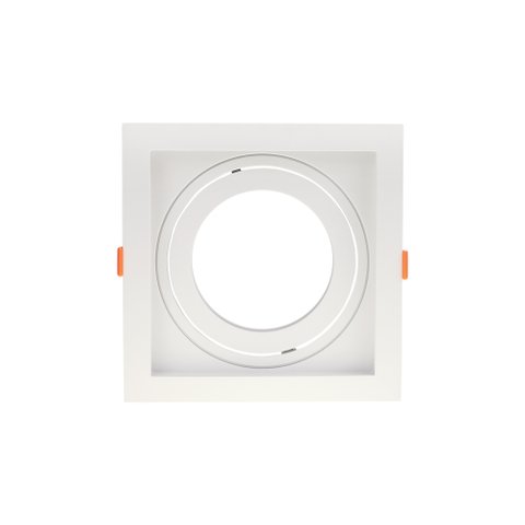 Spot de Embutir Recuado Blumenau Clean para Lâmpada Par 30 E27 Quadrado Bivolt Branco