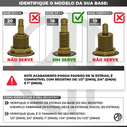 Kit 2 Acabamento para Chuveiro Quadrado Alavanca Dourado Brilhante Banheiro Padrão Deca - 6