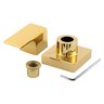 Kit 2 Acabamento para Chuveiro Quadrado Alavanca Dourado Brilhante Banheiro Padrão Deca - 5