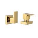 Ver imagem 1 de Kit 2 Acabamento para Chuveiro Quadrado Alavanca Dourado Brilhante Banheiro Padrão Deca