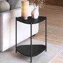 Ver imagem 2 de Mesa Lateral para Sala de Estar Pés Metálicos Adek A03 Nero Preto - Lyam Decor