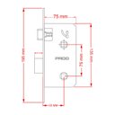 Ver imagem 2 de Fechadura para Banheiro Pado Ascot Red Gold Escovado 55mm