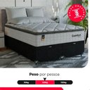Ver imagem 5 de Cama Box Baú Casal Bipartido Colchão Comfort Class Pillowtop Branco/suede Preto