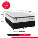 Ver imagem 4 de Cama Box Baú Casal Bipartido Colchão Comfort Class Pillowtop Branco/suede Preto