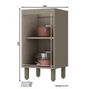 Ver imagem 2 de Balcão 40cm 1 Porta (sem Tampo) Connect Henn - Duna/cristal