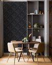 Ver imagem 1 de Papel de Parede Adesivo Azulejo Arabesco Preto 2,80m