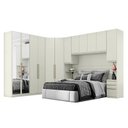 Ver imagem 1 de Quarto Modulado Casal Ambiente 6 New Predileto 6 Peças Areia - Henn