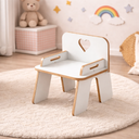 Ver imagem 2 de Cadeira Infantil Mdf 15mm Premium com Encosto Coração:branco