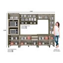 Ver imagem 3 de Cozinha Modulada Completa Connect 8 Peças (2 Armários + 2 Balcões + 2 Paneleiros + 2 Complementos) C