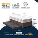 Ver imagem 4 de Cama Box Baú com Colchão de Espuma D33 Double Face Territory Hellen + Auxiliar Solteiro 88cm