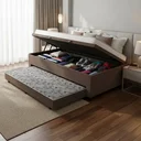 Ver imagem 3 de Cama Box Baú com Colchão de Espuma D33 Double Face Territory Hellen + Auxiliar Solteiro 88cm