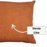Capa de Almofada Boucle Bordada Folhas Terracota 50x50cm - 3