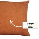 Ver imagem 3 de Capa de Almofada Boucle Bordada Folhas Terracota 50x50cm