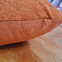 Ver imagem 4 de Capa de Almofada Boucle Bordada Folhas Terracota 50x50cm