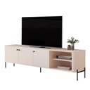 Ver imagem 1 de Rack Bancada Tucupí 180cm para Tv até 75" com Pés de Metal Off White/preto