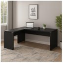 Ver mais imagens de Mesa em L Pé Painel (Mesa 1,50m + Mesa Auxiliar) – s/ Gavetas – Preto / Preto – 26012
