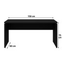 Ver imagem 5 de Mesa em L Pé Painel (Mesa 1,50m + Mesa Auxiliar) – s/ Gavetas – Preto / Preto – 26012